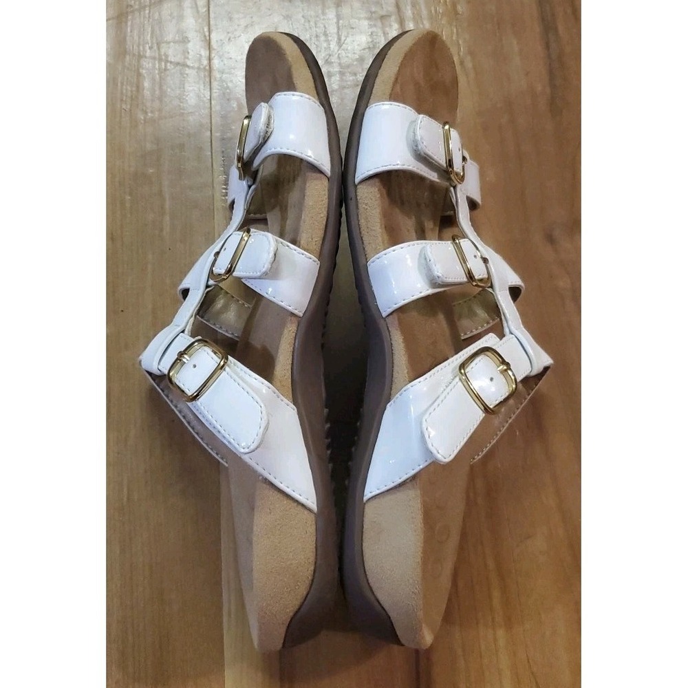 Vionic Misa Sandals Women 8 M White Patent Strappy Gladiator Comfort Adjustable - Picture 8 of 10
